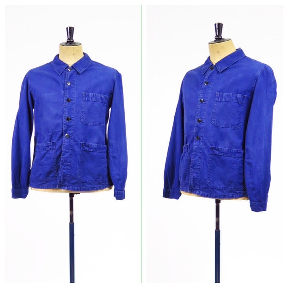 Original Vintage 1960s French Faded Indigo Denim W