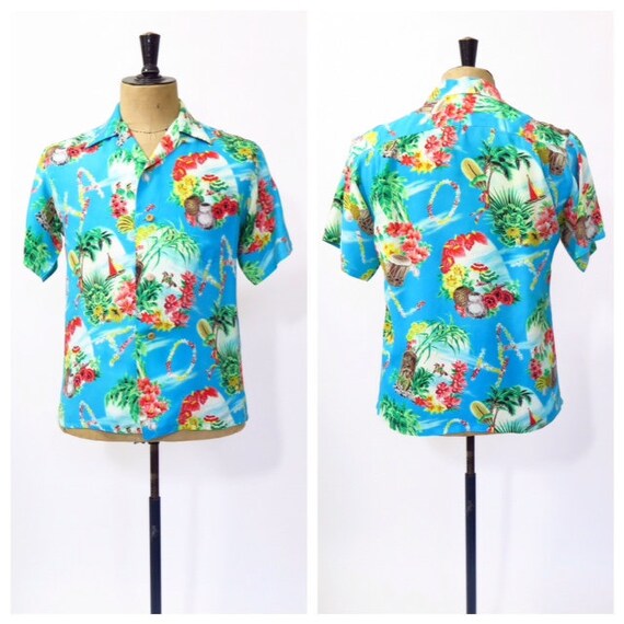 RARE 1950s Iolani Hawaiian Shirt