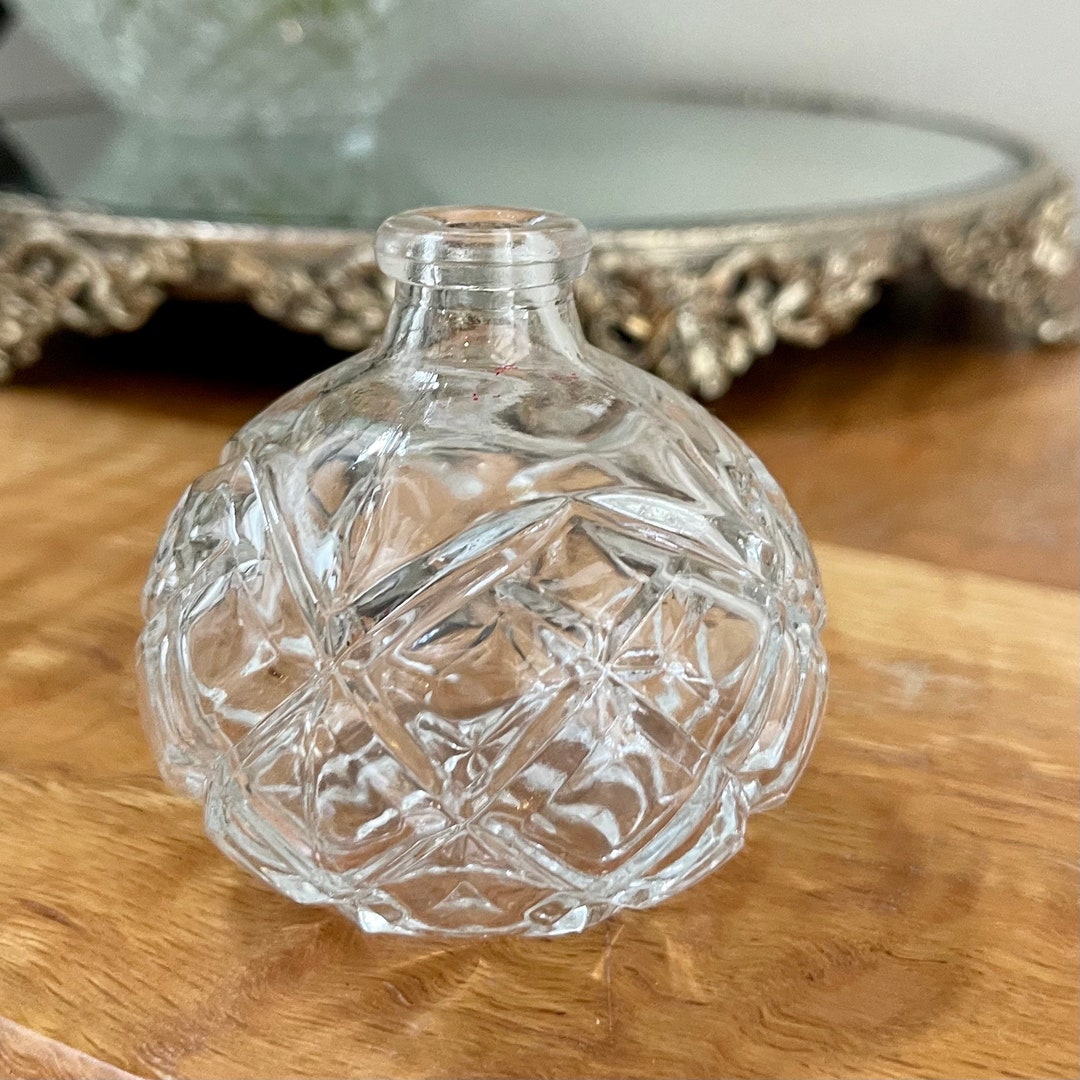 Vintage Glass Pressed Glass Vintage Oil Candle Oil Etsy