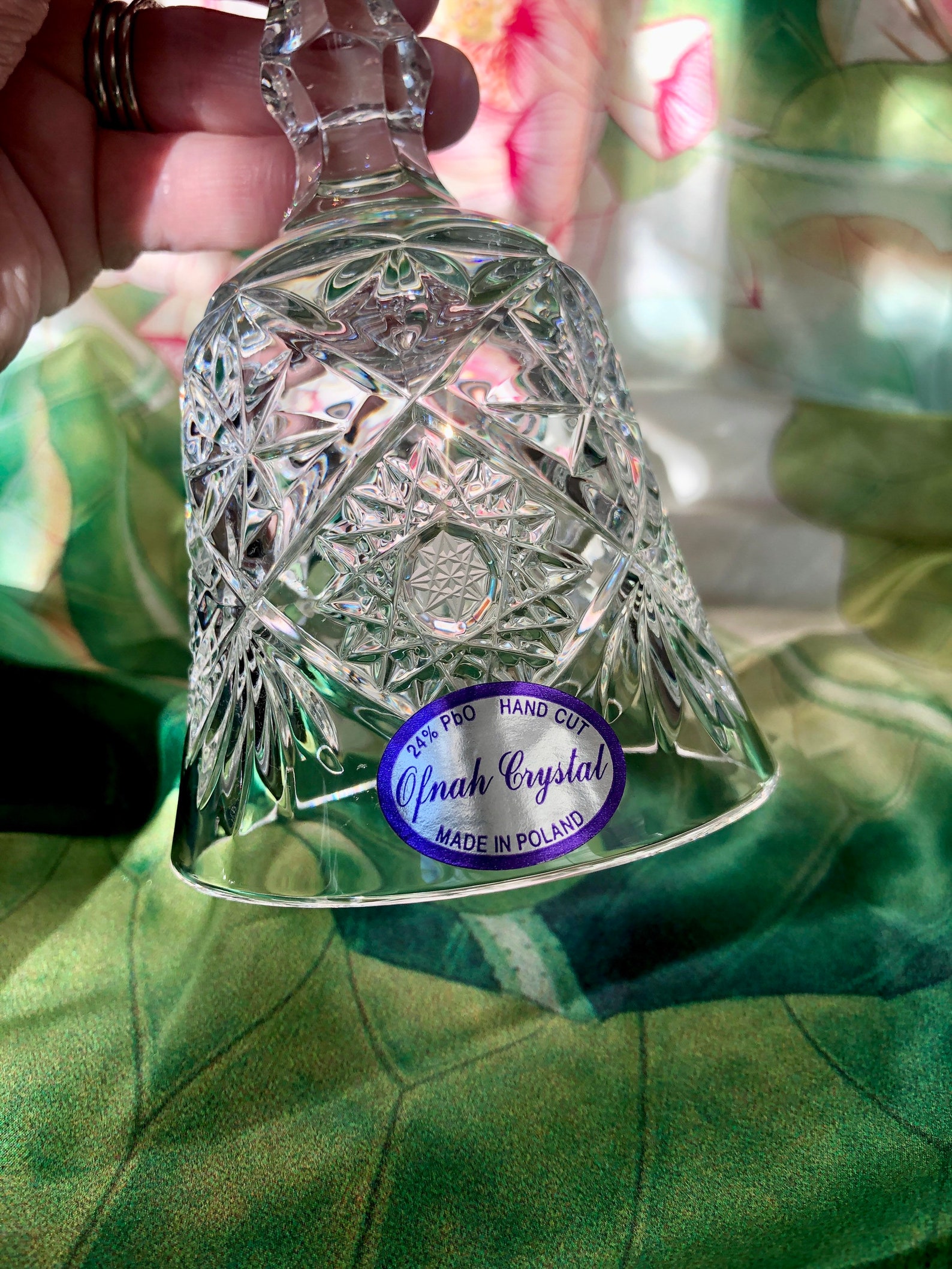 Crystal Bell Ofnah Cut Crystal Bell Made in Poland Polish Etsy