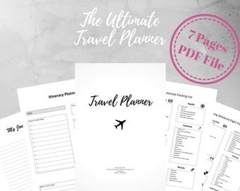 vacation planner travel planner holiday planner itinerary etsy