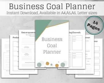 Yearly / Quarterly Planner,90 day planner, PRINTABLE Productivity Planner, Goal Setting Worksheet Planner, Goal Tracker, New Product Planner