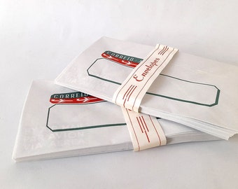 Antique Set of Twenty Stationary Portuguese Air Mail Envelopes. Vintage Set of Portuguese Air Mail. Vintage Paper Ephemera.