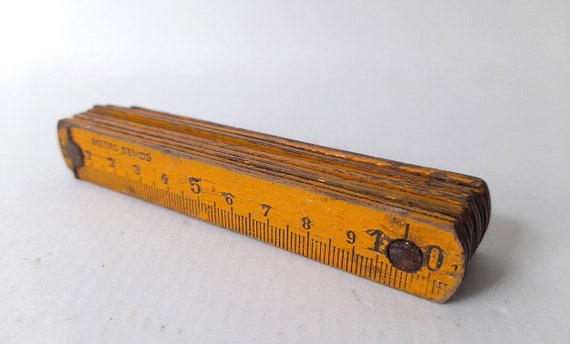 8 Vintage Wooden Rulers & Yardsticks Assorted Sizes