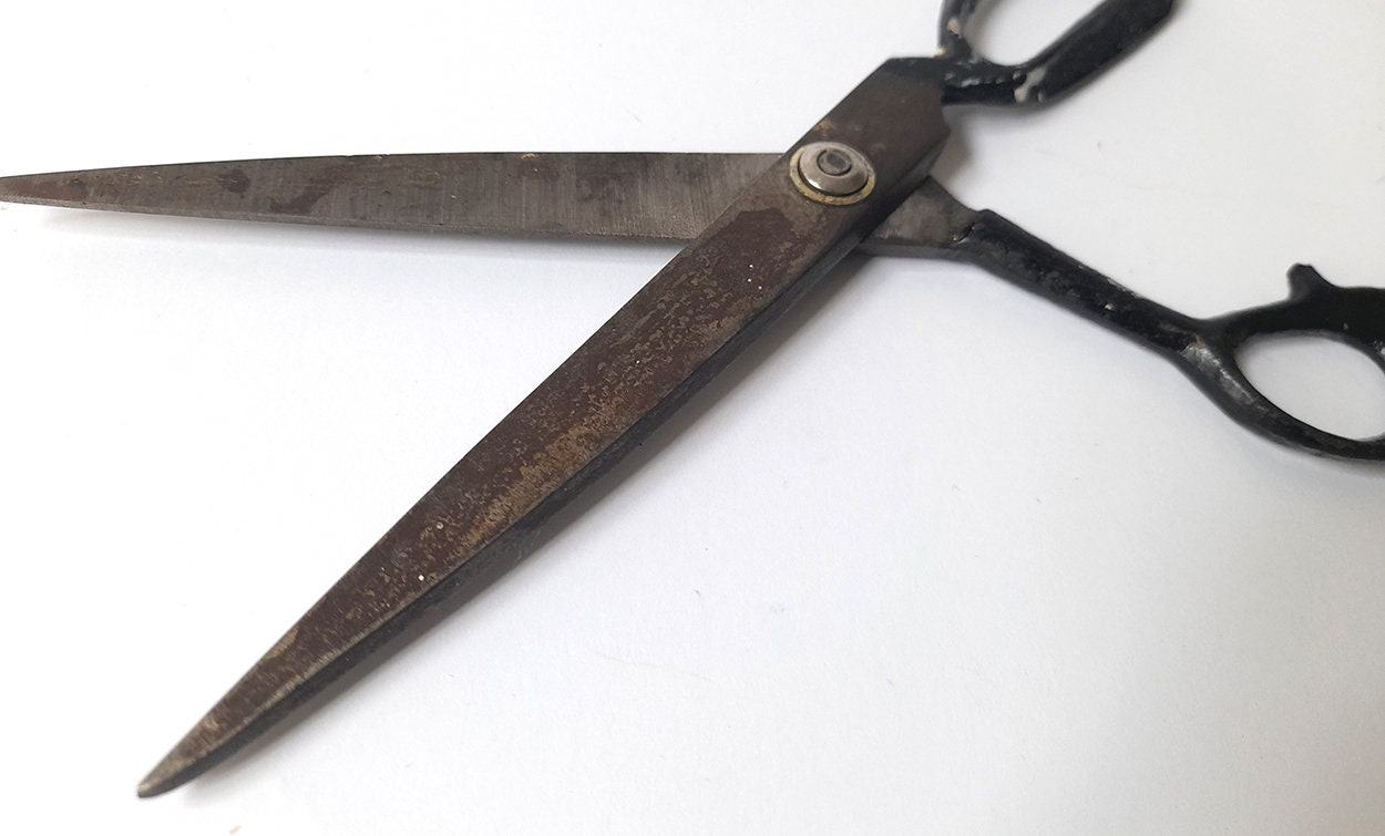 Vintage Tailor's & Sewing Scissors 9.5” All metal Shears
