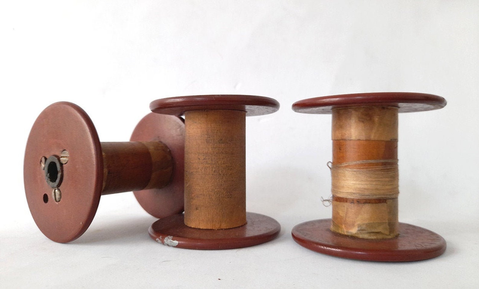 Vintage Set of Three Bobbins for Yarn String or Ribbons. | Etsy
