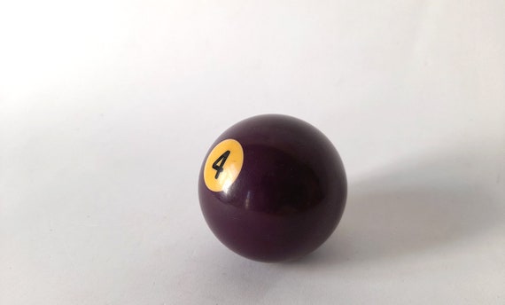 Vintage / Antique Clay Billiard Ball Black Number 8, Art Deco Pool