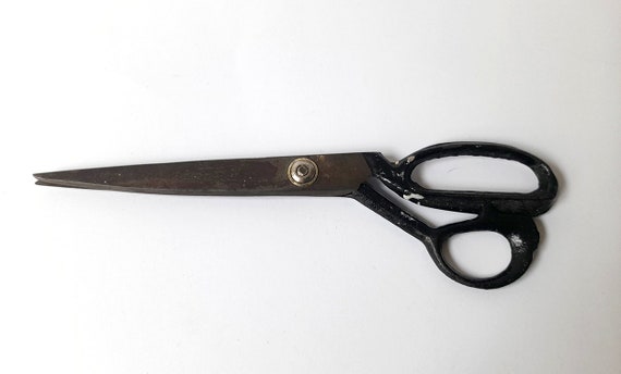 Vintage Large Metal Tailor's Scissors. Vintage Fabric Cutting Scissors.  Collectible Tailor's Scissors. 