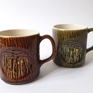 Vintage Set of Two Secla Ceramic Mugs. Vintage Set of Two Modernist Portuguese Ceramic Secla Mugs.