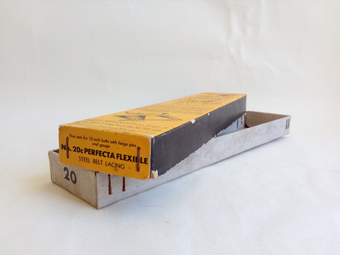 Vintage Rectangular Yellow and Black Cardboard Box. Long Etsy
