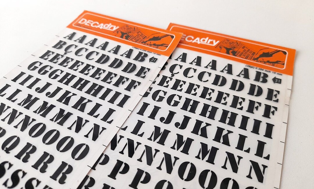 Vintage Set of Two Instant Rub on Letter Transfers From Decadry ...