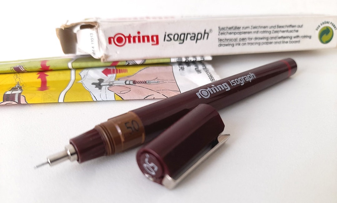 Vintage Rotring Isograph Pen 0.50 in originele doos met Etsy Nederland