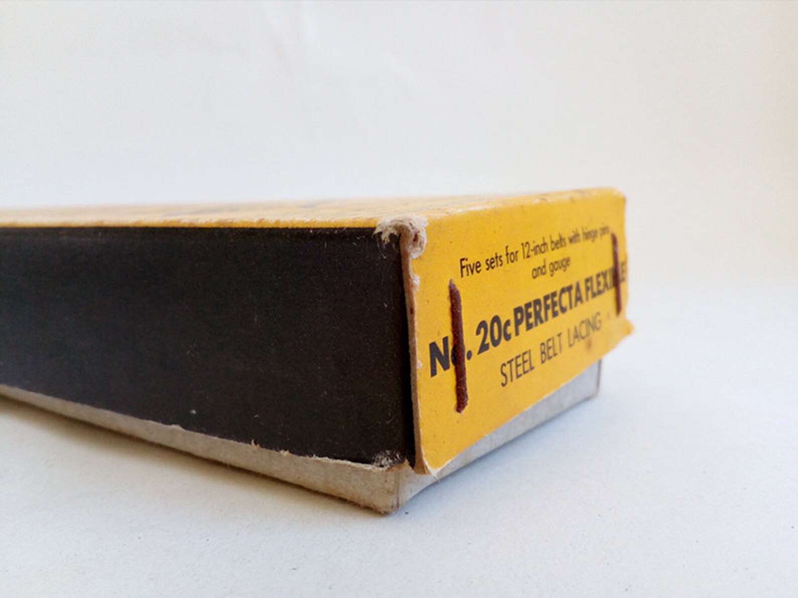 Vintage Rectangular Yellow and Black Cardboard Box. Long Etsy