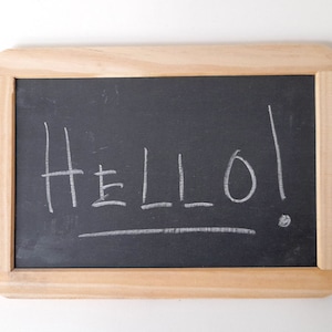 Vintage Portuguese Small Slate Chalkboard. Vintage Double Side Chalkboard. Decorative Slate Chalkboard.