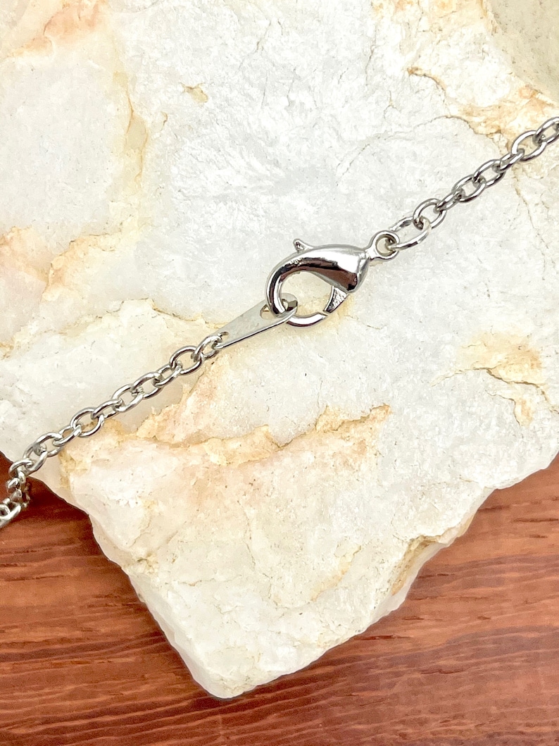 Custom Cool Tones Stained Glass Triangle Necklace with Nickel Chain and Lobster Clasp