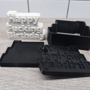 Happy F&#39;ing Birthday Bath Bomb Mold