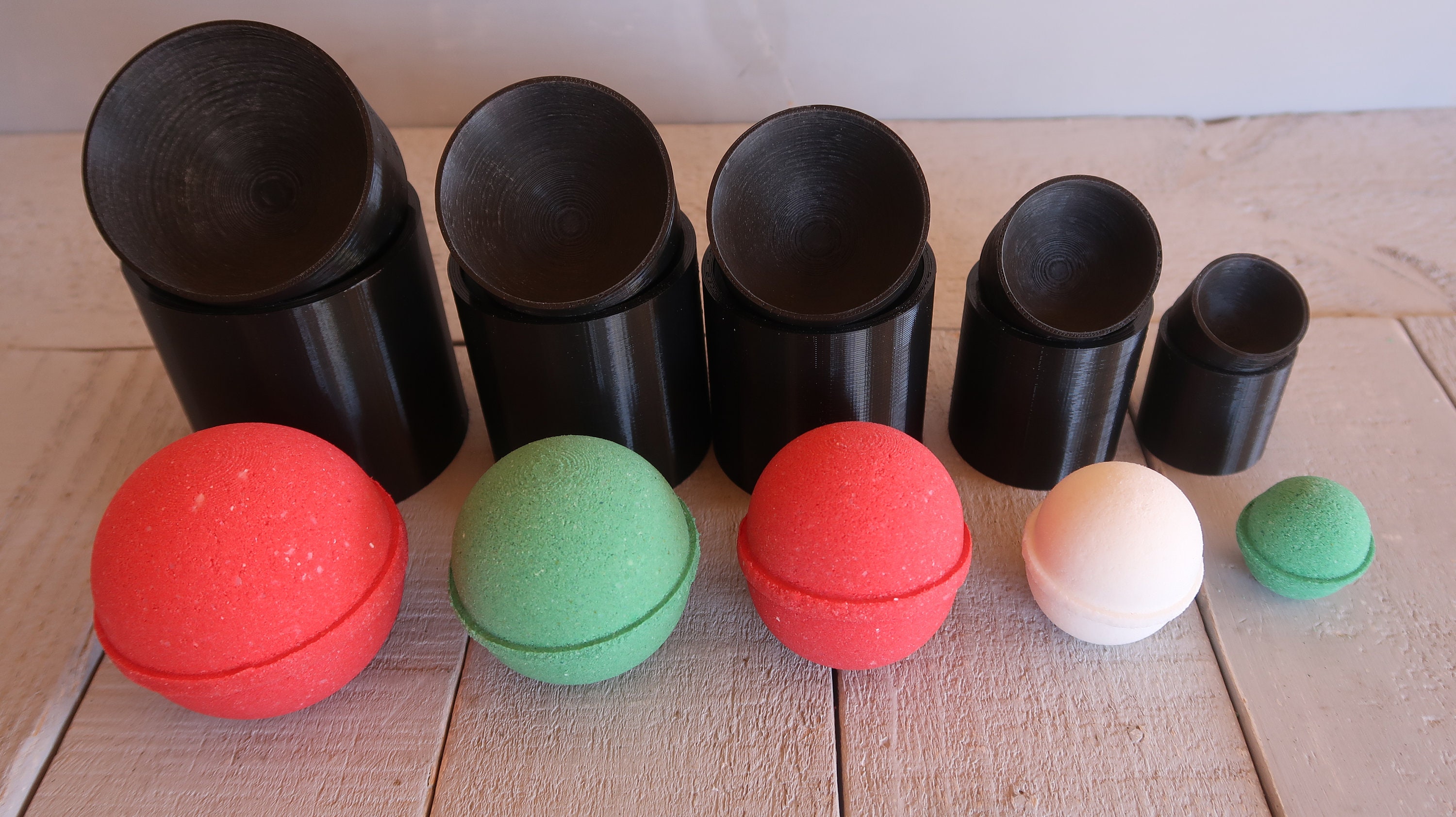 Round Indent Bath Bomb Mold in 3 Sizes 