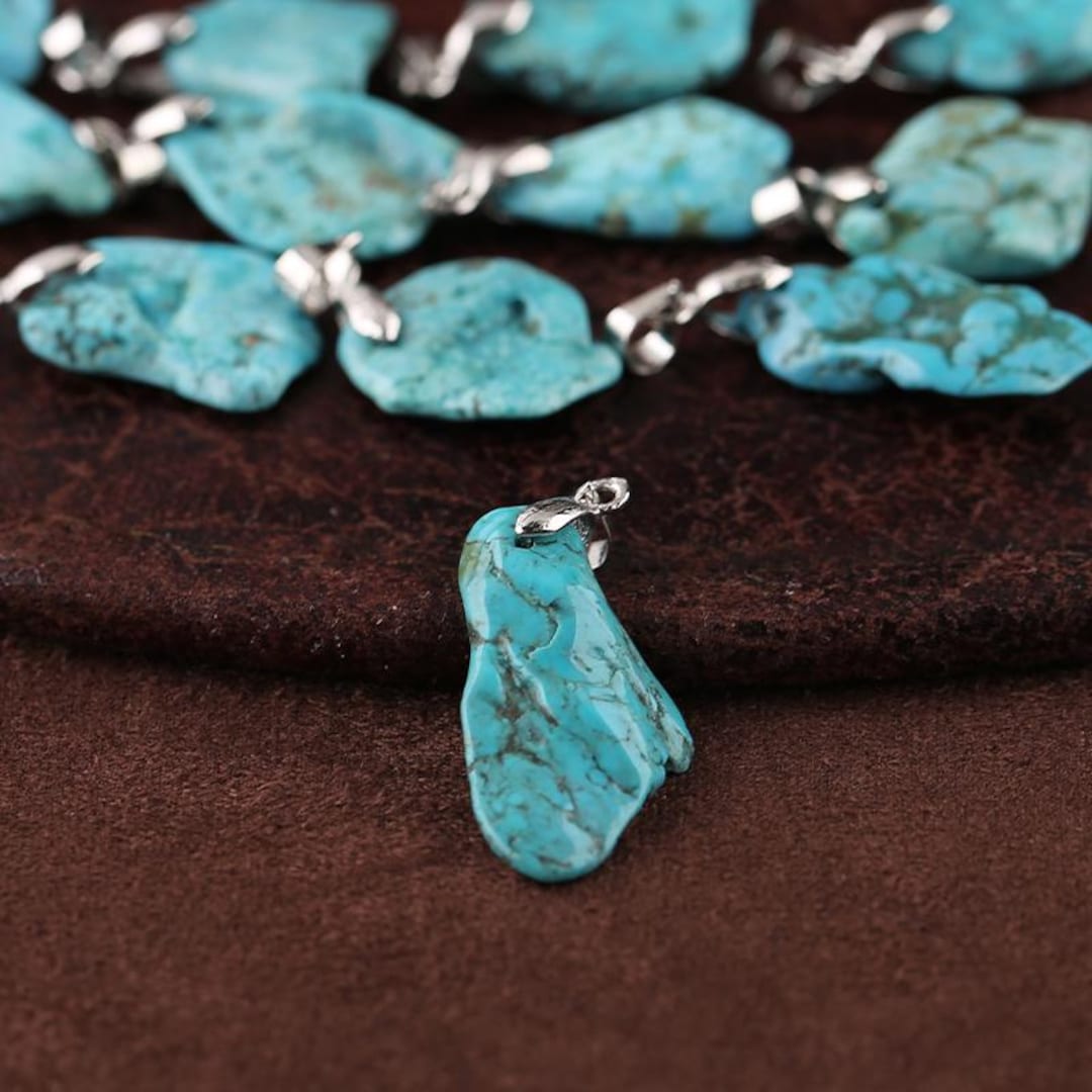 Genuine Arizona Turquoise Pendant - Nugget Sleeping Turquoise