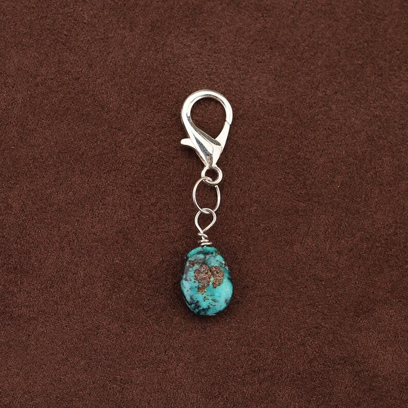 Matrix Keychain Natural Turquoise Keychain | Matrix Gemstone Southwestern Boho Bag ...