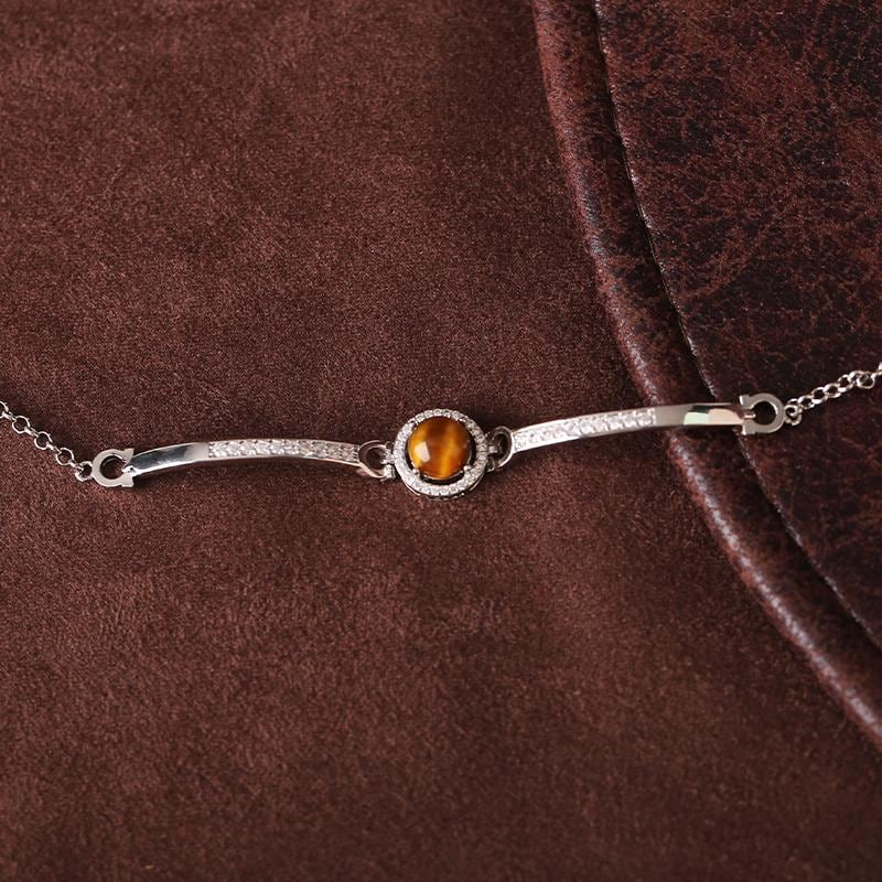 Tiger Eye Weatern Bracelet, 925 Silver Dainty Boho Jewelry, Southwestern Adjustable Bracelet Anniversary Gift for Her