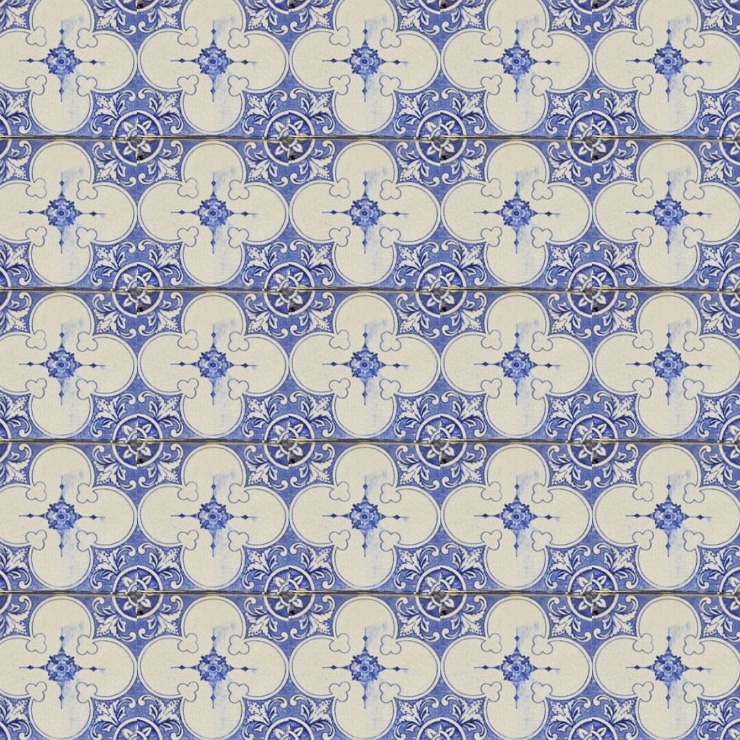 Blue Wallpaper Tiles Digital Instant Download Printable Azulejos