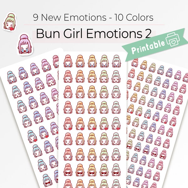 Planner Emojis, Emotion Stickers, Emoti Planner Stickers, Mood Stickers, Mood Emoji Stickers, Planner Printables, Emotions 2