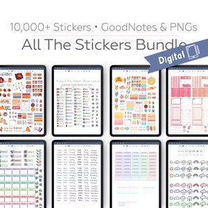 Tutti gli adesivi nel mio negozio, pacchetto di adesivi digitali, adesivi per pianificatore digitale Goodnotes, adesivi digitali Kawaii, adesivi digitali preritagliati
