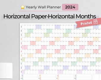 2024 Wall Calendar, 2024 Wall Planner, Large Wall Calendar, Large Wall Planner, Large Wall Calendar 2024, Wall Calendar Rainbow, PRINTED