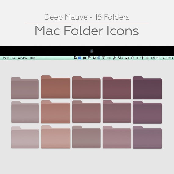 Mac Desktop Folders Folder Icons Mauve Icons Mac Desktop Etsy