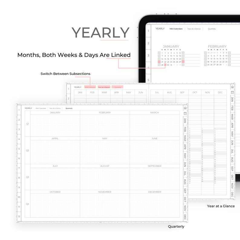 2024 Digital Planner Bundle, 2024 Digital Planner With Google and Apple