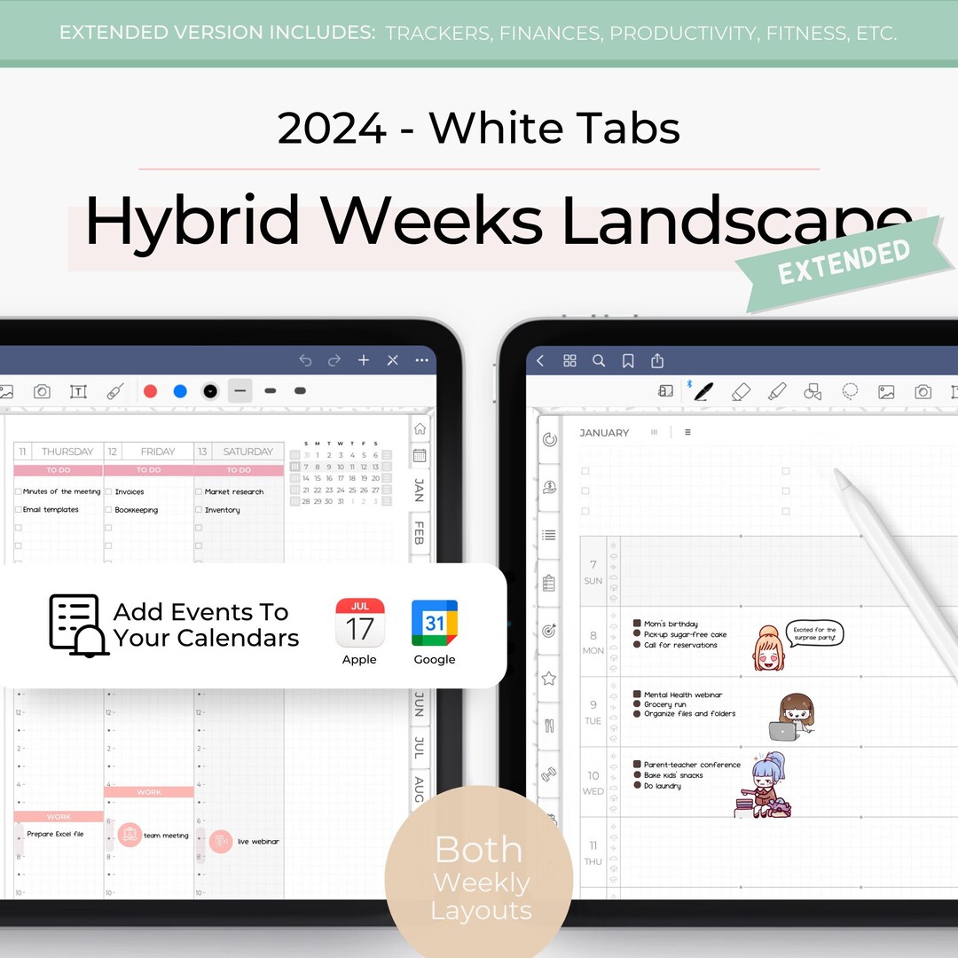 2024 Digital Planner Goodnotes, 2024 Digital Agenda, 2024 Digital