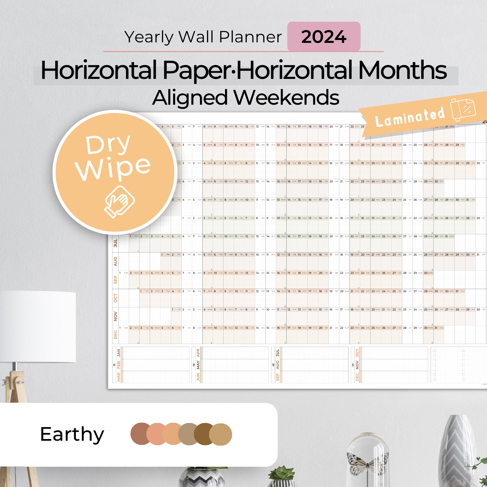 Large Dry Erase Wall Calendar 36 X 96 Undated Blank 2023 Reusable Yearly  Calendar Giant Whiteboard Year Poster Laminated Calendar 