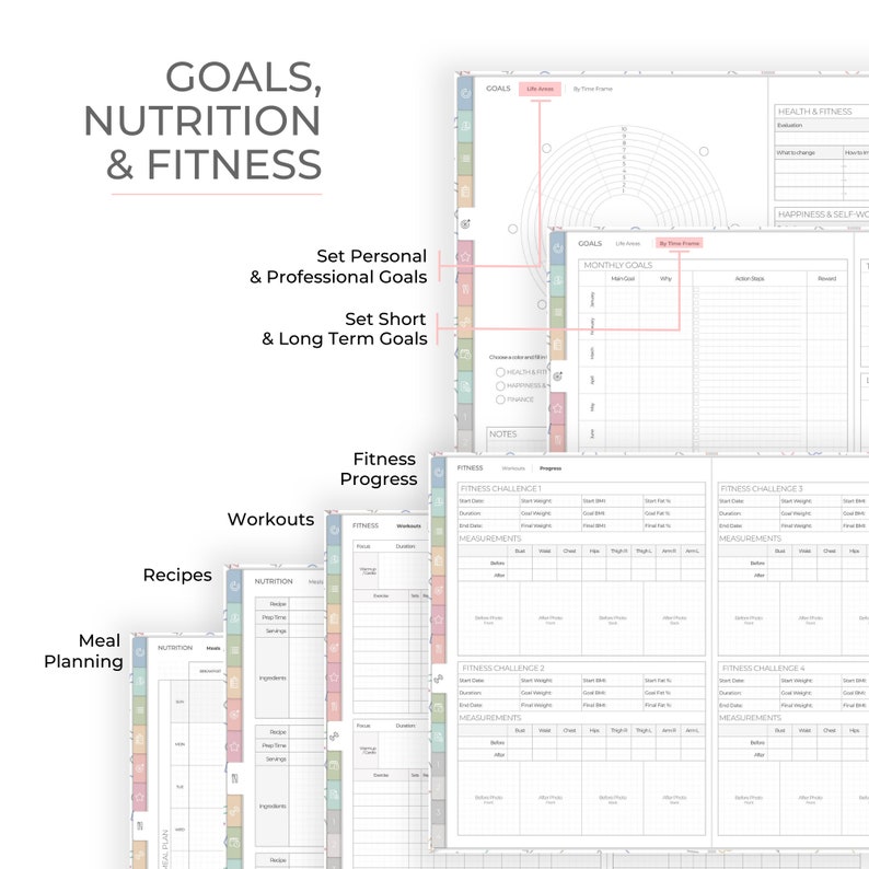 Planner Includes Digital Planner Undated, Digital Planner Minimalist, Hybrid Weeks: Two ...