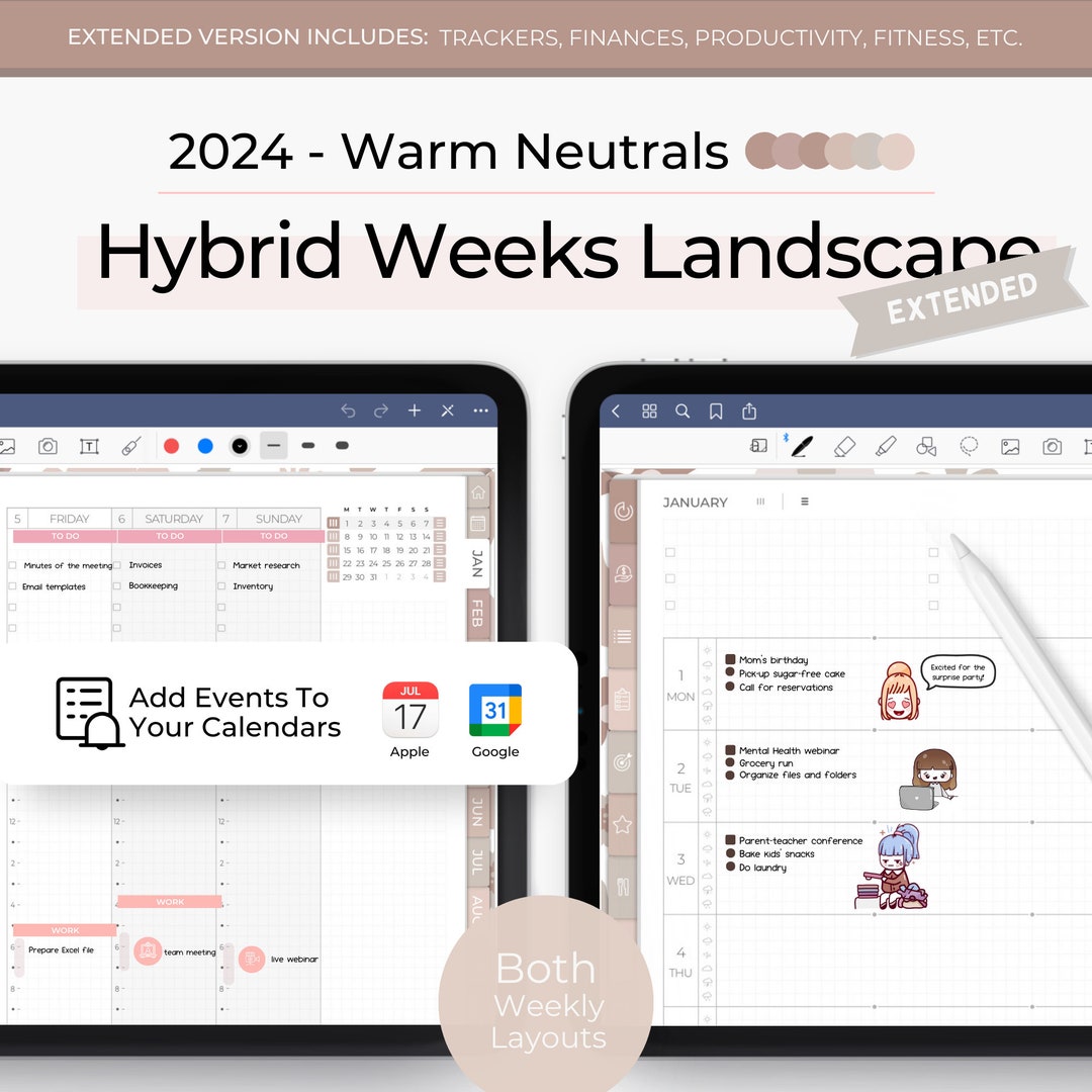 2024 Digital Planner Allinone 2024 Digital Planner With Etsy