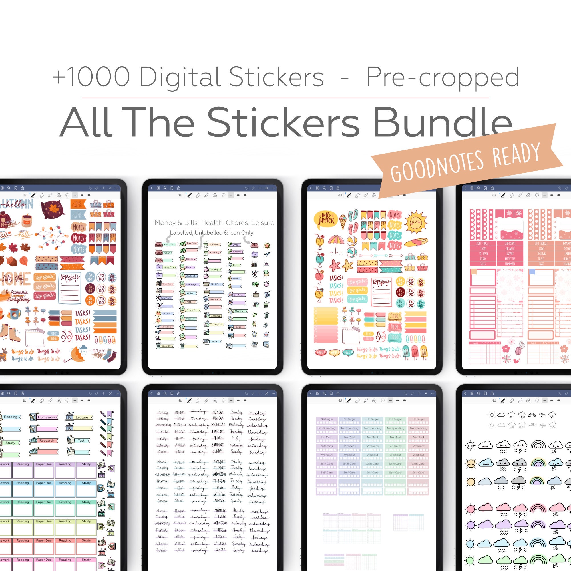 All the stickers in my store, Digital Stickers Bundle, Digital Sticke…