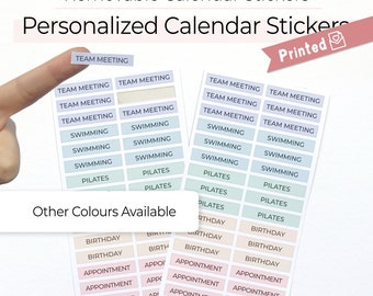 Personalisierte Aufkleber für Wand Planner, Abnehmbare Kalender Aufkleber, Wählen Sie Ihre Worte, Abnehmbare Planner Aufkleber, Wand Kalender Aufkleber