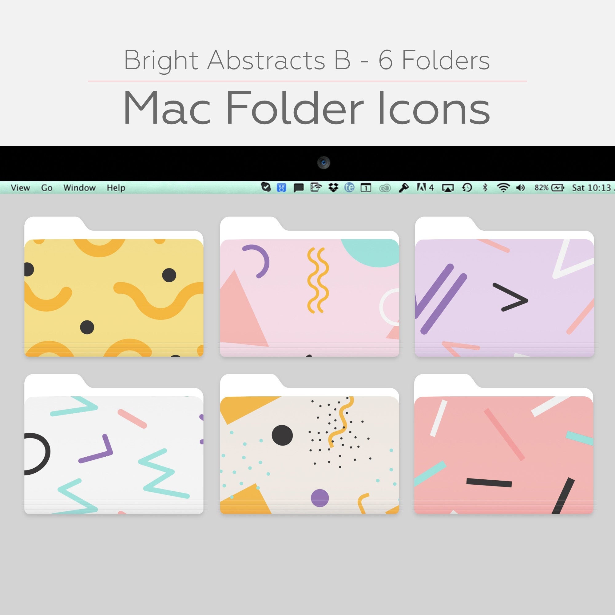 Abstract Folders Mac Desktop Abstract Office Decor Desktop - Etsy UK