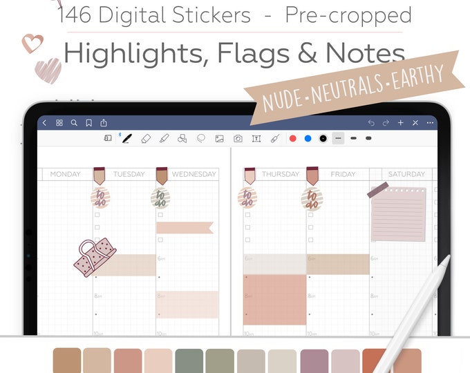 Digital Sticky Notes, Digital Planner Stickers for Goodnotes, Digital ...