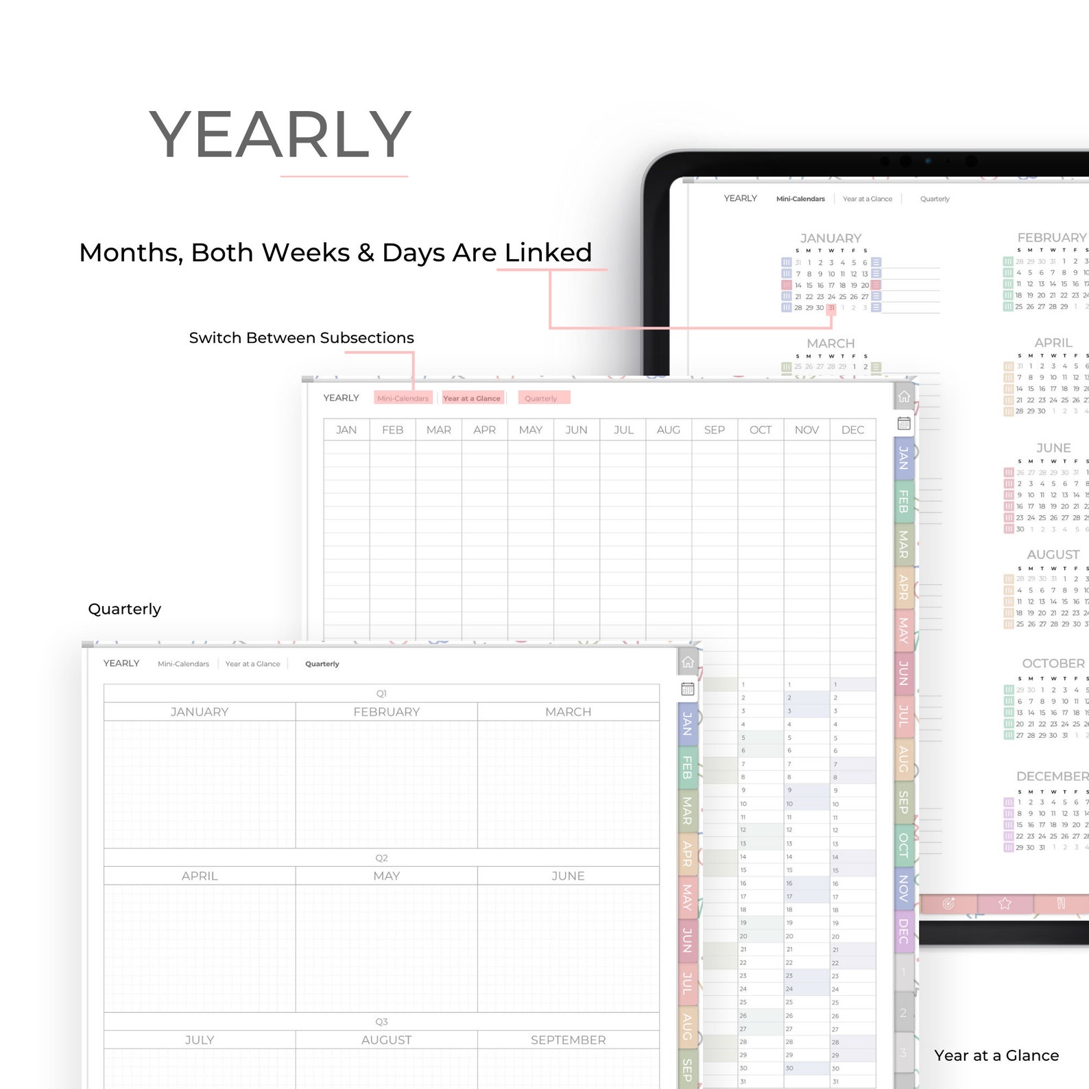 2025 Digital Planner Goodnotes, 2025 Digital Daily Planner, 2025