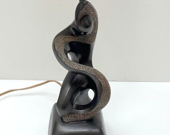 MCM FREDERICK WEINBERG lamp. Abstract mid-century sculptural figure. Free shipping.