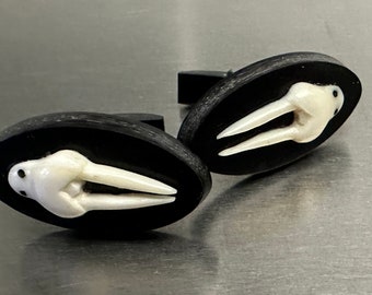 Unique vintage "walrus" cufflinks