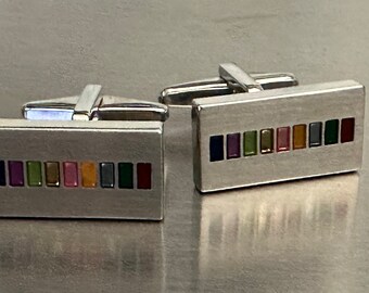 Enamel & Steel Cufflinks
