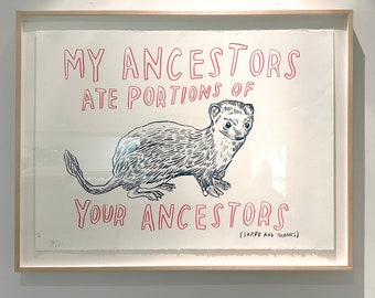 Original framed Dave Eggers print.  #7 in a edition of 100