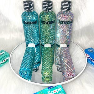 Mini Toothbrush Mouthwash Bling | Bedazzled Toothbrush Holder | Mini Toothbrush Bling | Travel Toothbrush | Bedazzled Mouthwash | Toiletries