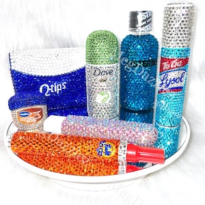 Blinged Out Travel Kit Bag | Mini Toiletries | Bedazzled | Rhinestone Travel Kit | Bling Bling