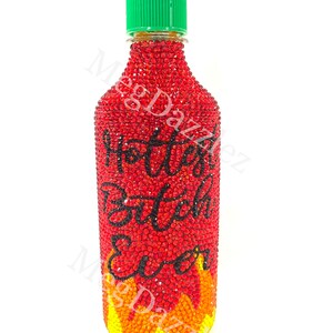 Hot Sauce Bling Hot Chili Sauce Rhinestone Hot Sauce Bottle Blinged Out Hot Sauce Bedazzled Hot Sauce Hot Sauce Bling Sriracha image 5