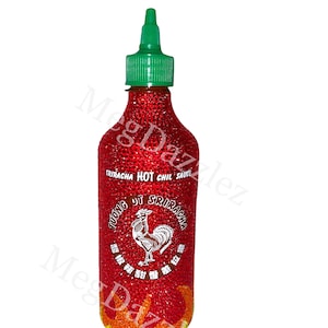 Hot Sauce Bling Hot Chili Sauce Rhinestone Hot Sauce Bottle Blinged Out Hot Sauce Bedazzled Hot Sauce Hot Sauce Bling Sriracha image 1