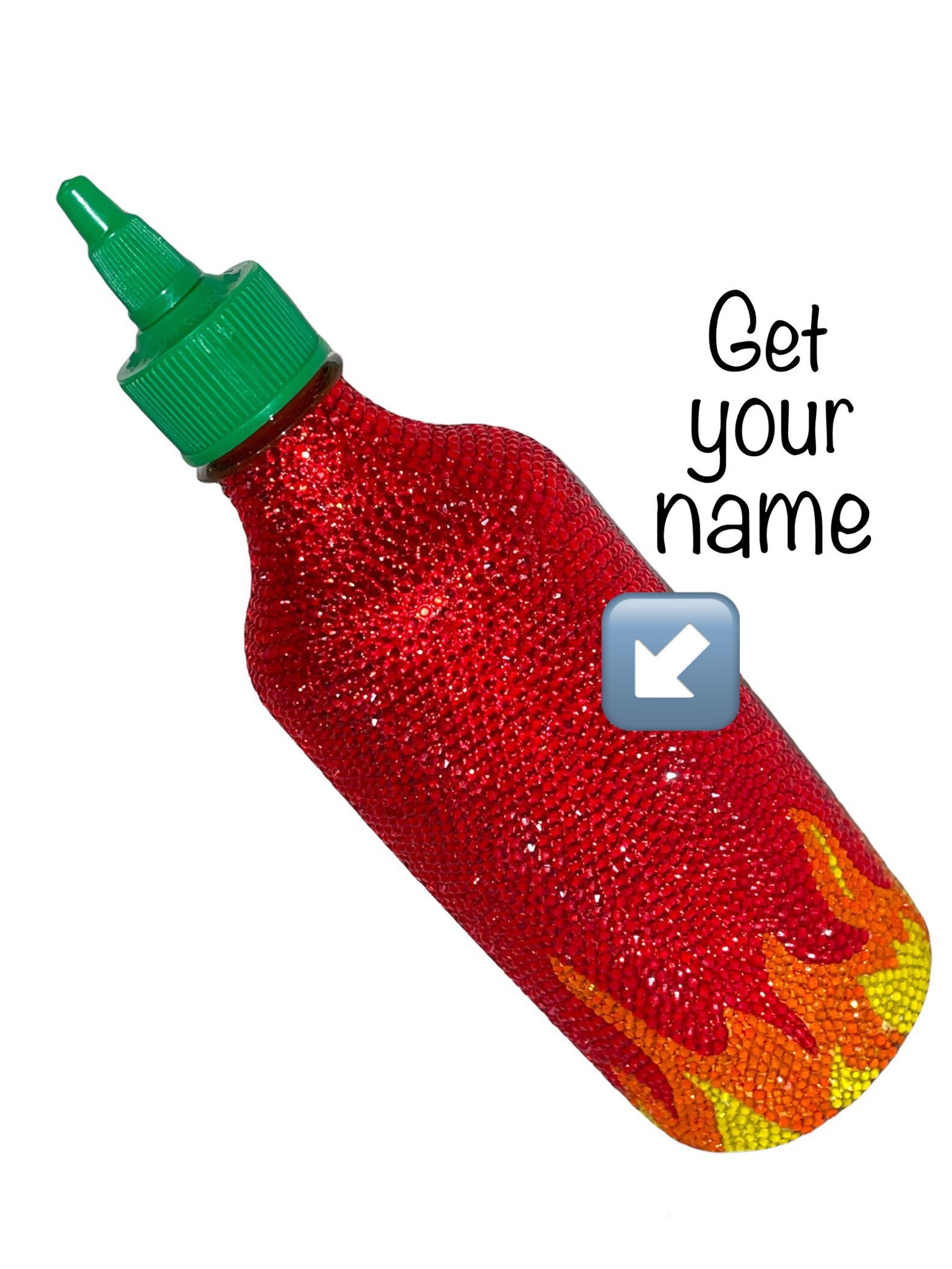 Hot Sauce Bling Hot Chili Sauce Rhinestone Hot Sauce Etsy