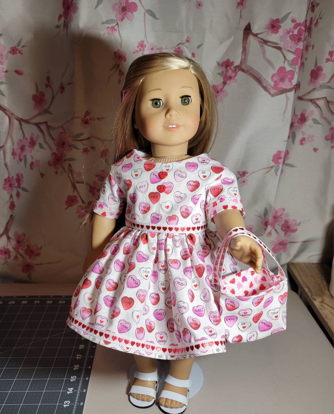 Be Mine Heart Doll Dress Set for the 18doll - Etsy