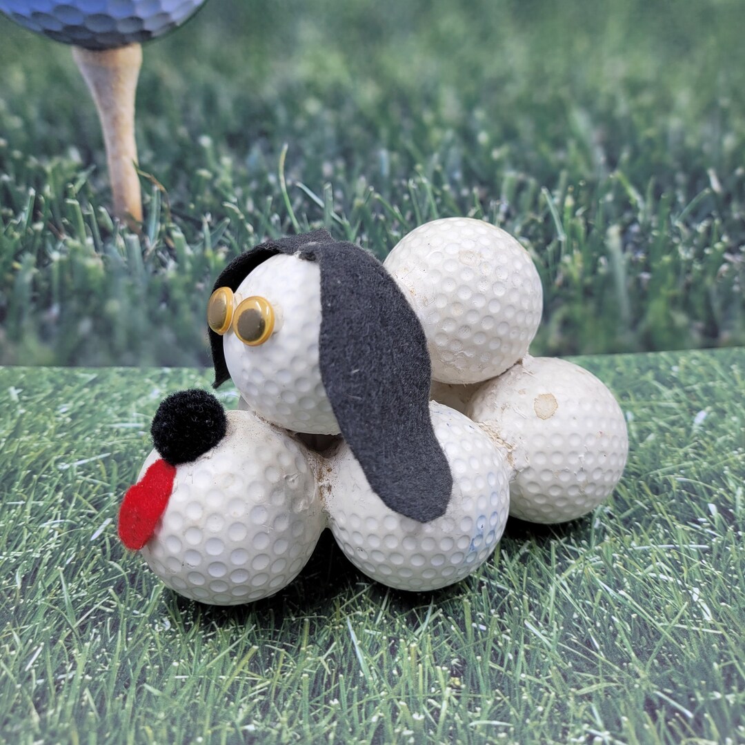 Golf Ball Dog Handmade Custom Made Used Marked up Golf Balls Etsy